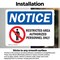 Signmission Restricted Area Authorized Personnel Sign, Vinyl Decal, 10in W x 7in L, 2PK OS-2PACK-NS-D-710-L-18077 - alternate 3